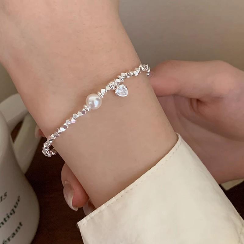 Women's Elegant Zircon Pearl Bracelet - Trendy, High-End, Light Luxury Fashion Jewelry