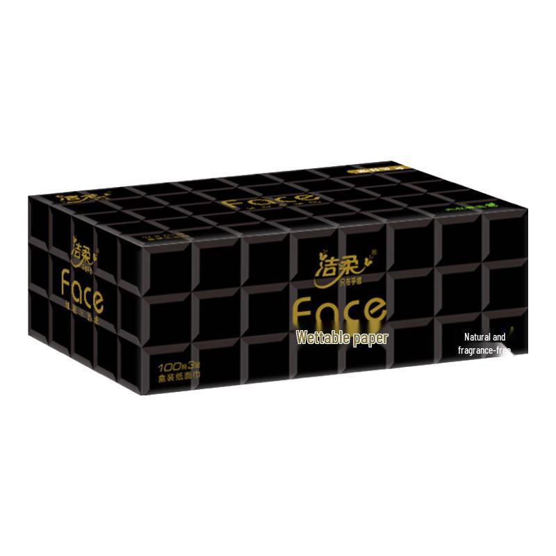 C&S Black Face Wet Strength 4-Ply Facial Tissues (4 x 80 sheets)