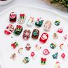 20Pcs 3D Luminous Resin Christmas Ornaments Glow-In-The-Dark Nail Art Decoration