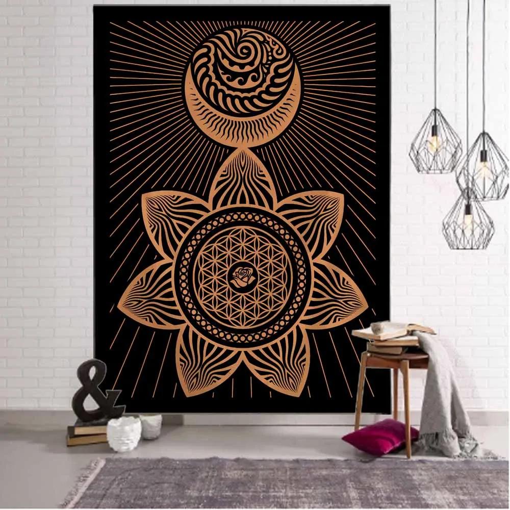 Owl Art Tapestry Psychedelic Animal Print Wall Hanging Aesthetics Room Living  Bedroom Background