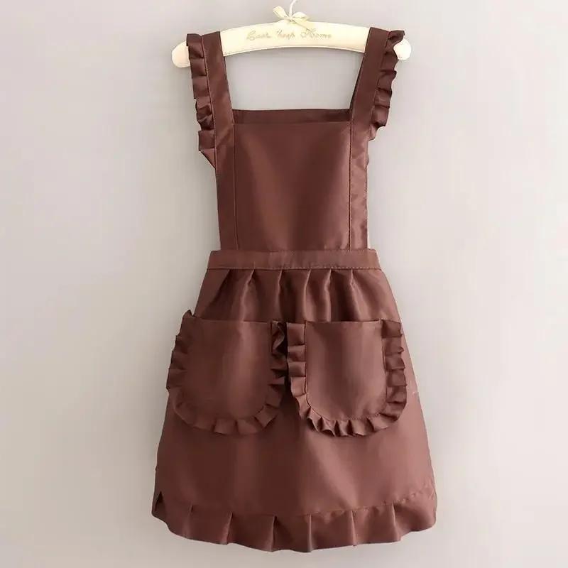 1 Stück Süßes Koreanisches Schürze Weiblich Nagelstudio Küche Kaffee Overalls Hauskochen Reinigung Ärmellose Schürze Dropshipping