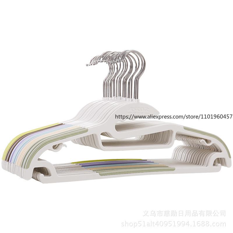Multi-Functional Plastic Clothes Hangers for Home Non-Slip No-Trace Coat Hangers Bulk-Pack Clothing Hooks for Drying Hanging