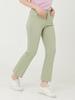 DOYOUKNOWMC 25Ss Thin Cotton Stretch Waistband Semi-Bootcut Lengthen Light Olive Green Pants