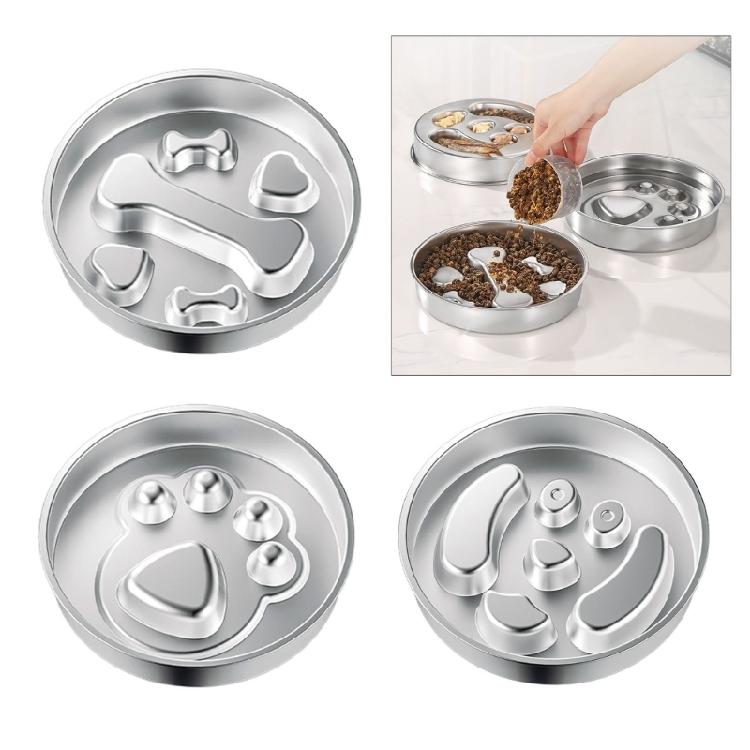 Slow Feeder Dog Bowl Fun Bloat Stop Pet Bowl for Fast Eater,Slows Down Pet Eating Stainless Steels Dog Food Bowls