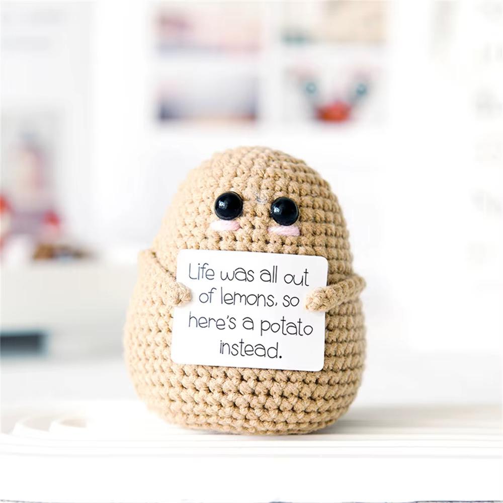 Handmade Knitted Potato Plush Doll Cute Mini Stuffed Toy Funny Christmas Gift Home Room Decoration