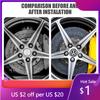 2026 Caldo Per VOLKSWAGEN VW 4 Pezzi Adesivi Coprimozzo VW Decalcomanie in Alluminio Accessori Auto Per Volkswagen Polo Arteon Tiguan Golf Tou