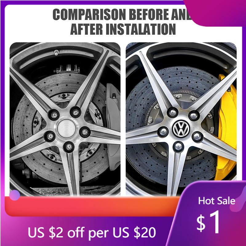 2026 Caldo Per VOLKSWAGEN VW 4 Pezzi Adesivi Coprimozzo VW Decalcomanie in Alluminio Accessori Auto Per Volkswagen Polo Arteon Tiguan Golf Tou