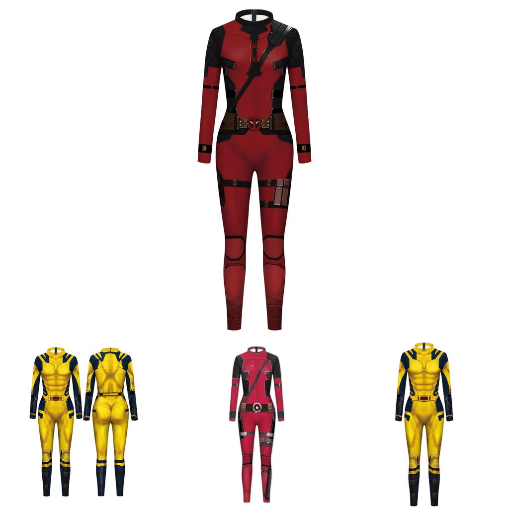 Marvel Deadpool And Wolverine Jumpsuit For Adults For Halloween Cosplay Events