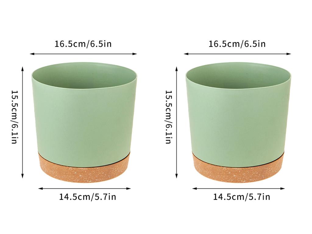 Plastic Flowerpot Flower Plant Pot Balcony Courtyard Potted Plants Bonsai Flowerpot with Drainage Home Garden Tray macetas