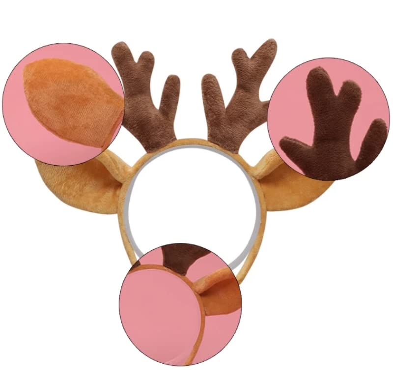 Christmas Reindeer Headband, Hair Hoop, Hair Ornament, Hair Clip, Costume Accessory, Deer Antler, Party Supplies, Unisex, Cosplay, Costume