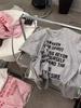 Women's Loose-Fit Summer Cotton T-Shirt, Letter Print, Custom Logo, Perfect for Class Uniforms.