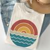 Retro Sunset Wave T-Shirt, Boho Ocean Tee, Vintage Beach Nature Shirt