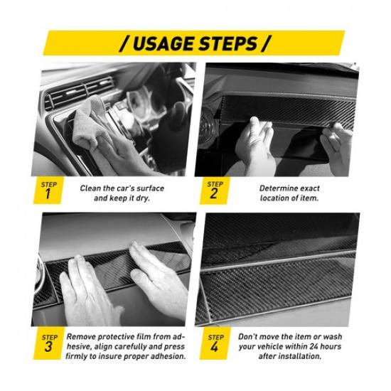 Carbon Fiber Gear Console Shift Knob Panel Sticker Fit Mazda 3 Axela -24