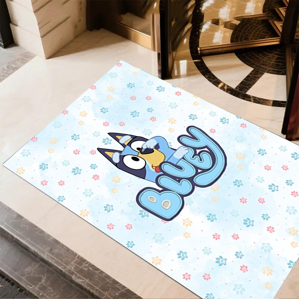 Bluey Family Adventure Carpet Design for Foyer Decorate Room Bedrooms Dormitory Anti-slip Rug Office Home Decor Gift for Festivals