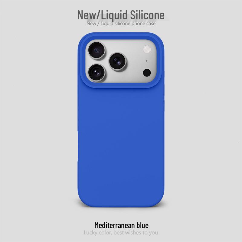 Funda de Silicona con Agujero Grande para Apple 17 Pro Max: Bolsa de aire a prueba de caídas, Protectora, Diseño simple