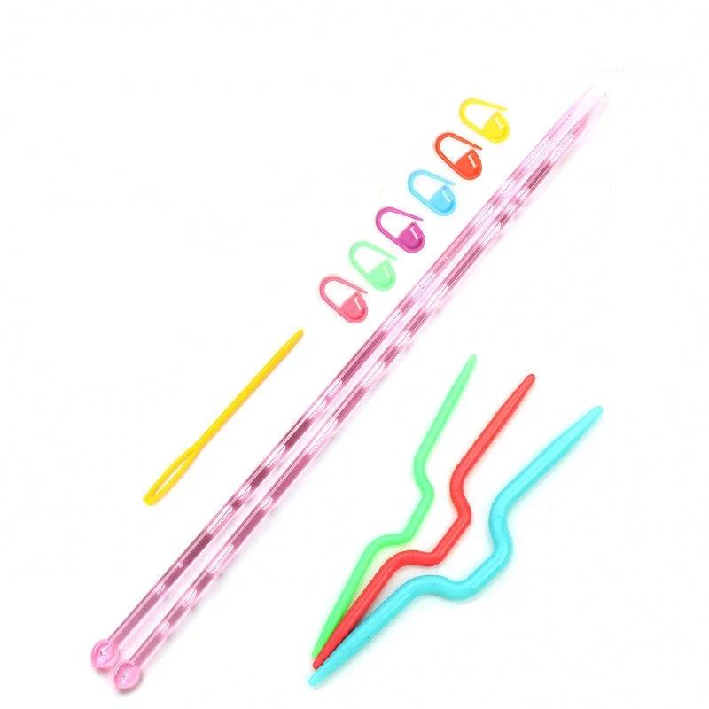 Novice Knitting Tool Set Steel Needle Ring Needle Sweater Needle Crystal Knitted Scarf Stick Needle Hand Knitted Sweater Needle