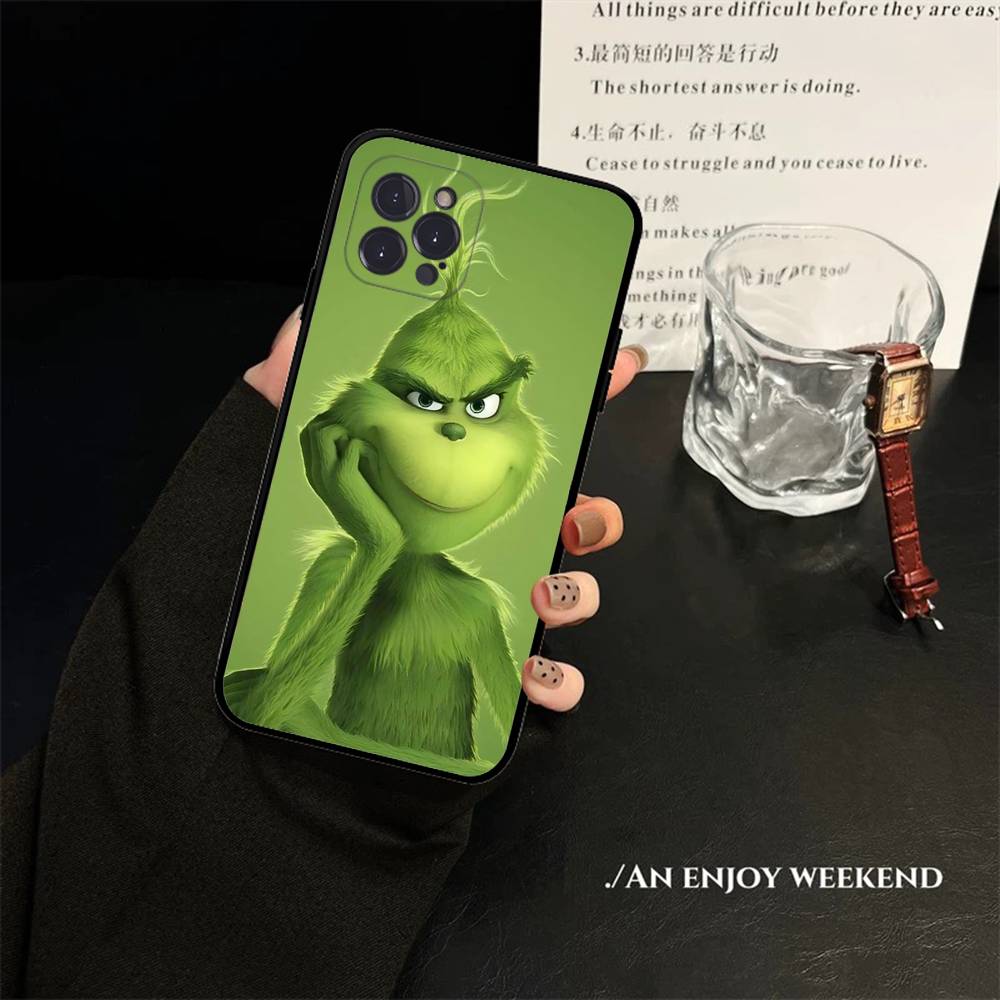 C-Christmas G-Green M-Monsters Phone Case For IPhone 16 15 8 7 6 6S Plus X SE XR XS 14 11 12 13 Mini Pro Max Mobile Case