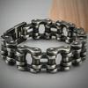 Bracciale Lungo 22/24CM Largo 21MM Uomo Rock And Roll Catena da Motociclista Braccialetti da Uomo Braccialetti Pesanti in Acciaio Inossidabile Gioielli Biker