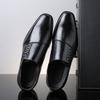 2025 New British Men's Fashion Trend Single Shoes Business Casual Leather Shoes Japanese Square Head Large Size Men's Shoes
