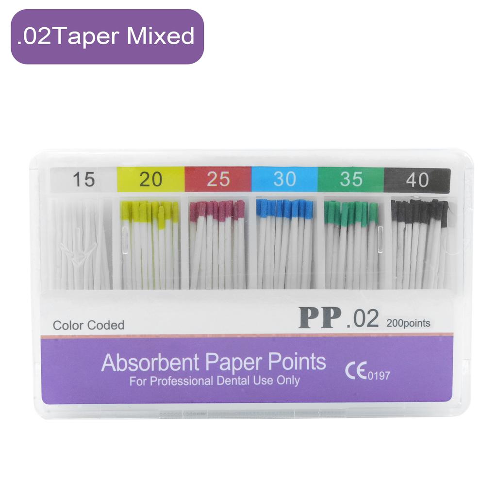Dental Absorbent Paper Points Moisture Absorbing Paper Tips Taper 0.02 0.04 0.06 Endodontics Dental Clinics Consumables