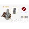 FLEOR 4PCS Mini Guitar Potentiometer 18 Splines Short Shaft Pots 250K /500K for Bass Guitar Parts Replacement