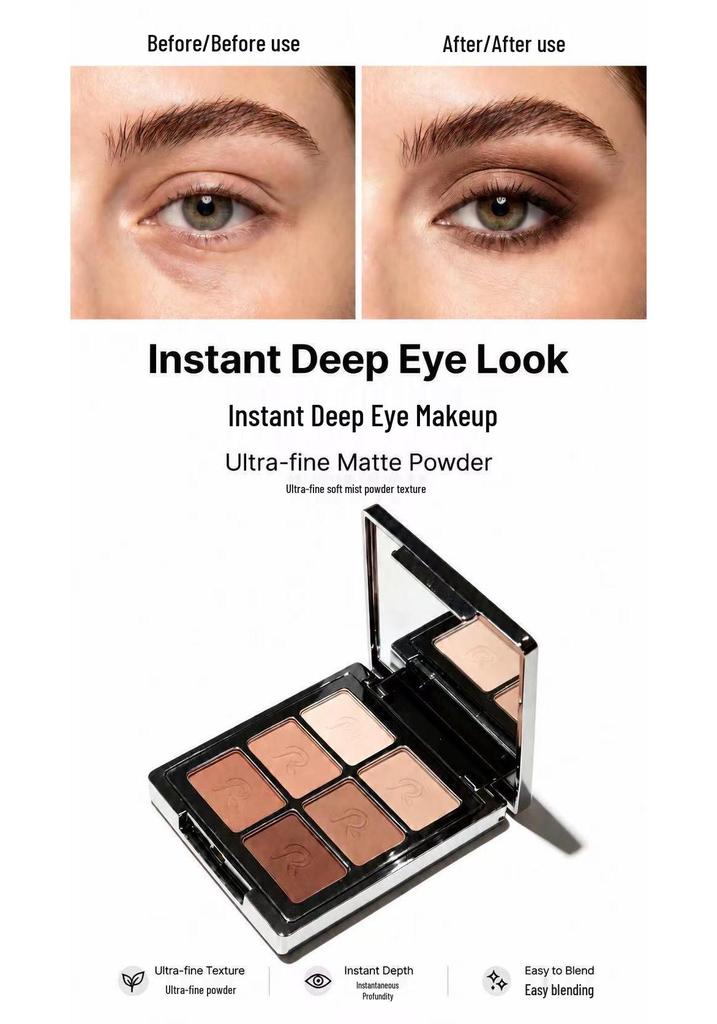 Matte Earth Tones Multi-use Eyeshadow & Contour Palette - Pigmented, No Fallout, Versatile Low Saturation Colors