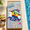 Beach Towels cute b-b-BobS-s Soft fun Quick Dry Pool cartoon s-S-S-SpongeS-eS bathing Towel Travel Gym Spa Camp sport face Gift