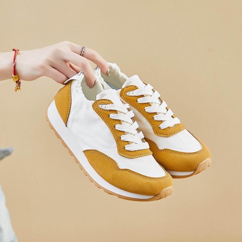 

Женские кроссовки модные вулканизированные туфли высокого качества на плоской подошве 2024 новые женские кроссовки на платформе Zapatillas de Mujer 35 жёлтый