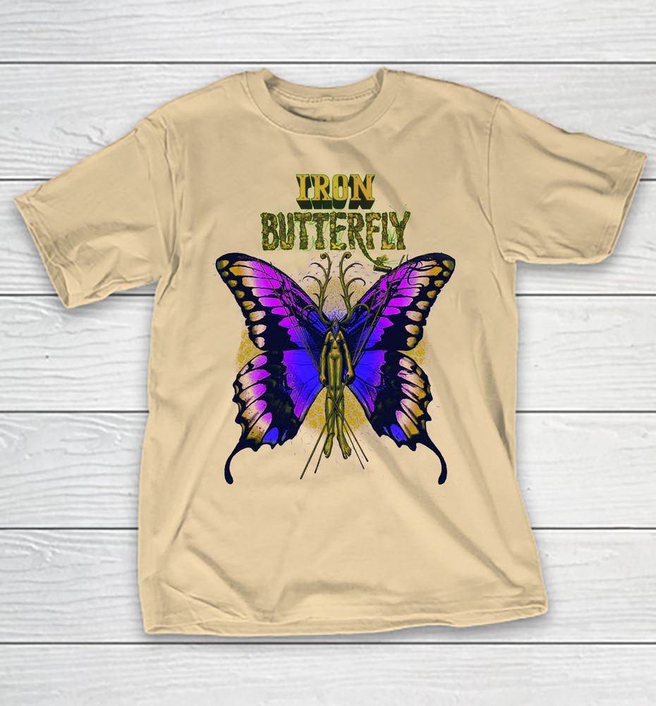 NEW IRON BUTTERFLY Band Poster S to 5XL Unisex Sand T-shirt QA564 Unisex T-Shirt XXXXL