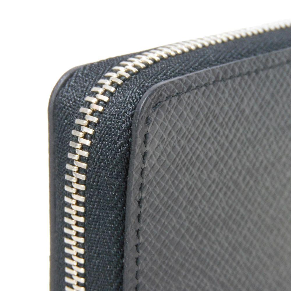 Used 12564 Zippy Coin Purse M30511 7943 New LV Logo Embossed Black Zip Around Taiga Noir Men's from Japan AUTHENTIC