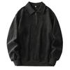 Men's Warm Half-zip Lamb Fleece Sweatshirt Winter Fleece Stand Collar Plus Fleece Thickened Sweatshirt