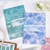 10 Pieces Big Size Rainbow Water Ripple Paper Iridescent Hues Fluid Texture For Diary Planner Album Embellishment