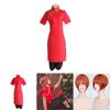 Exquisites rotes Gintama Kagura Cosplay Kostüm Uniform Kleid und Hosen Set für Anime-Fans