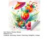 Summer Window Clings Cocktail Pineapple Hibiscus Flower Beach Pool Party Static PVC Stickers for Hawaiian Tropical Theme Home Decor