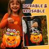 Halloween Pumpkin Candy Bucket Plastic Candy Container Trick Or Treating Baskets For Kids Trick Or Treating Supplies