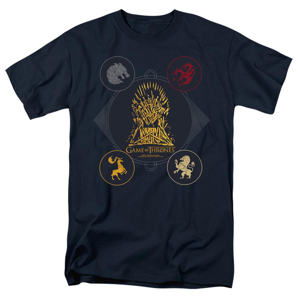 

GAME OF THRONES 4 HOUSES Licensed Adult Men s Graphic Tee Shirt SM-5XL Unisex T-Shirt XXXL