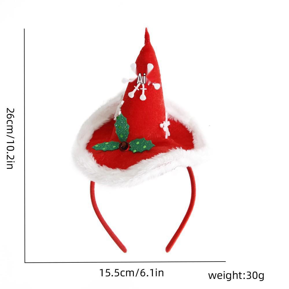 Elf Hat Christmas Headband - Festive Headwear for Kids & Adults, Party Supplies with Santa Claus Leg Design