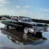 1/32 Eldorado Biarritz Série 62 Voiture de Sport en Alliage Modèle Moulé sous Pression Métal Véhicules Classiques Rétro Modèle de Voiture Son Lumière Jouet pour Enfants Cadeau