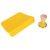 Coffee Powder Press Tool Set Wooden Handle Flat Base Hammer Non Slip Silicone Tamper Mat with Slot