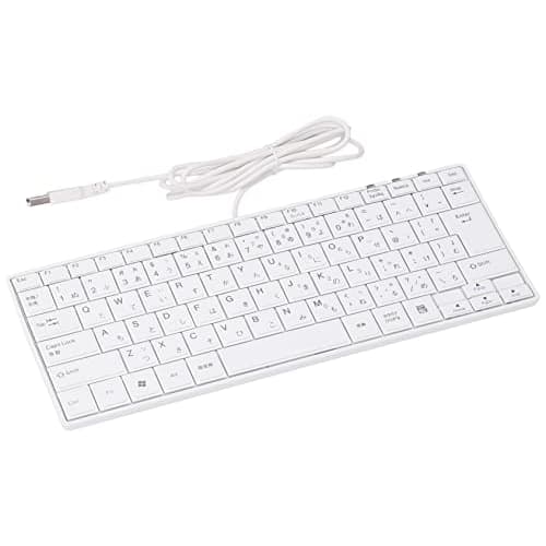Sanwa Supply Wired USB Slim Keyboard No Numeric Keypad Pantograph 85 Keys Japanese 109A Layout White SKB-SL18WN