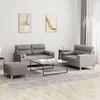 VidaXL Sofa Set with Cushions 3 Pcs, Sofas with Armrests, Furniture Set with Footrest Living Room, 3201599