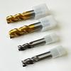 Straight Shank White Steel Superhard Cobalt-Titanium Coated Keyseat End Mill, Fully Ground with 2-4 Flutes