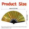 Getrays Glitter Big Hold a Fan with Holographic Metal for Chinese Kung Fu Tai Chi Hand Fan for Party Plastic Flash Hand Fan for Weddings and Birthdays
