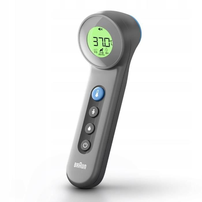 Non-contact Forehead Thermometer - Braun - BNT400 Black - Age Precision - Baby Child Adult