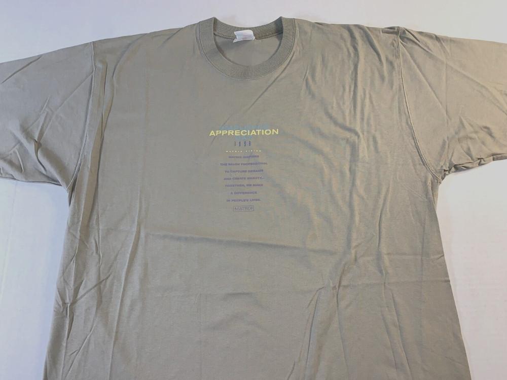

Rare Vintage 1998 Matrix Salon Hair Care Employee Appreciation T-Shirt New! XL Unisex T-Shirt L