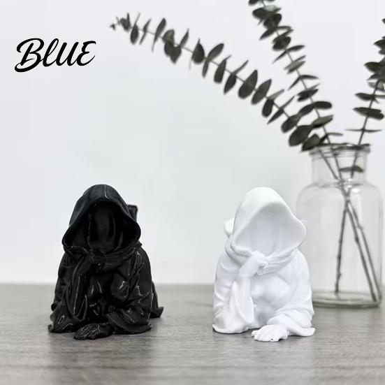 Durable Desktop Figurine 3D Printed Lying Robe Girl Statue Modern Minimalist Hooded Lazy
