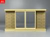 Mattoncini MOC Porta Scorrevole su Rotaia Telaio 1x4x6 60596 92589 Muro di Casa Particelle Assemblate Blocco da Costruzione Giocattolo di Plastica per bambino