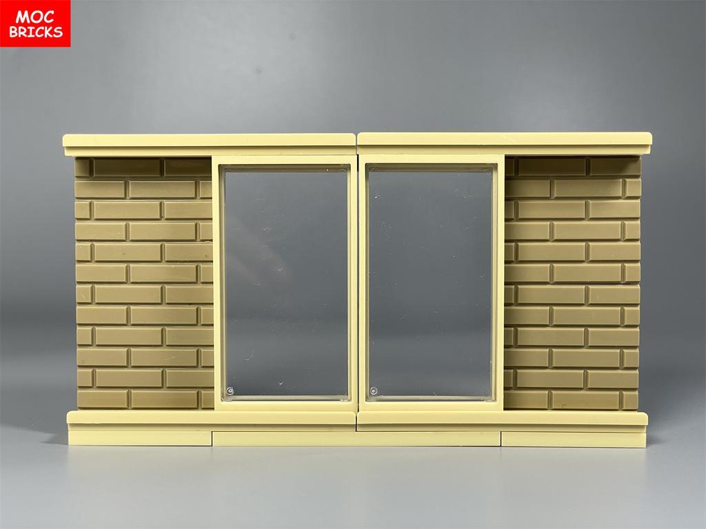 Mattoncini MOC Porta Scorrevole su Rotaia Telaio 1x4x6 60596 92589 Muro di Casa Particelle Assemblate Blocco da Costruzione Giocattolo di Plastica per bambino