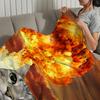 Cute cartoon funny cat meme abstract Flannel warm comfort soft plush blanket for sofa living room hogar bedroom travel gift home