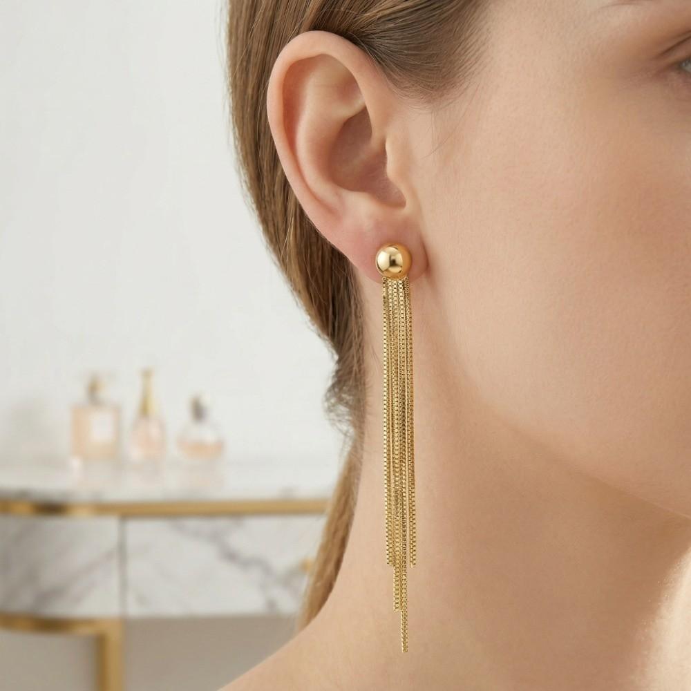 Elegant Tassel Pendant Earrings Light Luxury Ear Pendant Charm Drooping Earring  Women Jewelry